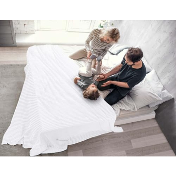 Utopia Bedding Cotton Waffle Blanket - Soft, Breathable Queen Size