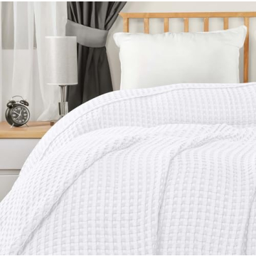 Utopia Bedding Cotton Waffle Blanket - Soft, Breathable Queen Size