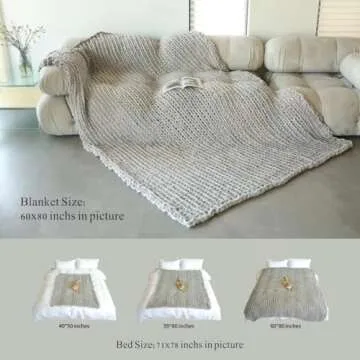 Cozy Maetoow Chenille Chunky Blanket for All Occasions