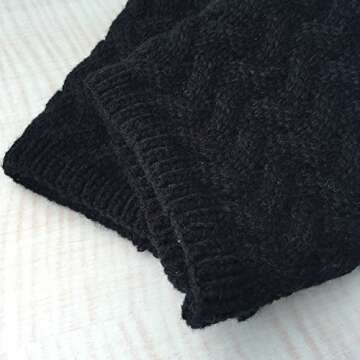 Loritta Womens Boot Socks Winter Warm Crochet Knitted Boot Cuffs Topper Socks Short Leg Warmers Gifts,A-style 01(4 pairs)