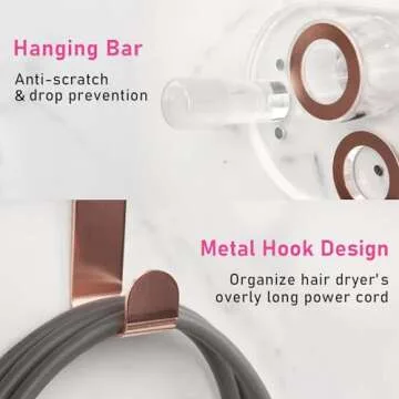 Acrylic Hair Dryer Wall Mount Holder for Dyson Accessories