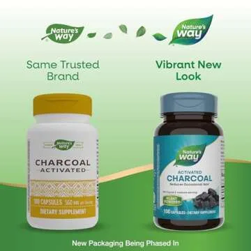 Nature's Way Activated Charcoal Supplement 100 Capsules