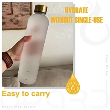 Opard Motivational Water Bottle with Time Markers and BPA Free