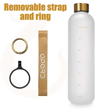 Opard Motivational Water Bottle with Time Markers and BPA Free