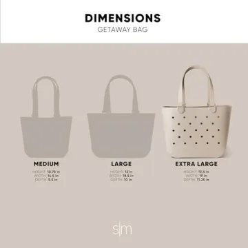 Simple Modern Beach Rubber Tote Bag for Summer Adventures