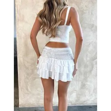 Women Floral Print 2 Piece Skirt Sets Y2k Sexy Spaghetti Strap Tank Top Bodycon Mini Skirts Night Party Outfit Set