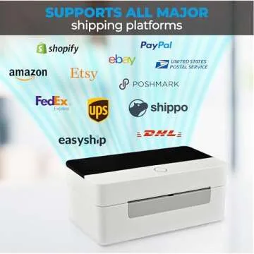 Arkscan 2054N-BT Mini Shipping Label Printer Print Wireless for Bluetooth on iPhone/iOS Windows Android, Amazon Ebay Shopify UPS USPS FedEx Roll & Fanfold 4x6 Direct Thermal Label