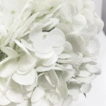 Lifelike YalzoneMet White Artificial Hydrangea Flowers