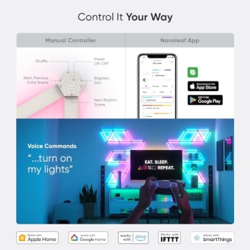 Nanoleaf Lines Smart RGBW LED Wall Lights Starter Kit