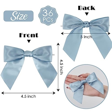AIMUDI Dusty Blue Bows 36 Pack for Weddings and Crafts