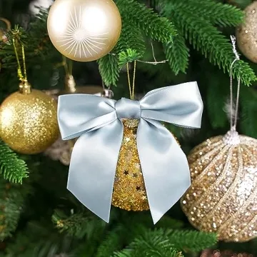 AIMUDI Dusty Blue Bows 36 Pack for Weddings and Crafts