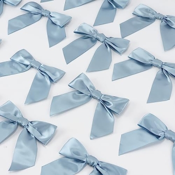 AIMUDI Dusty Blue Bows 36 Pack for Weddings and Crafts