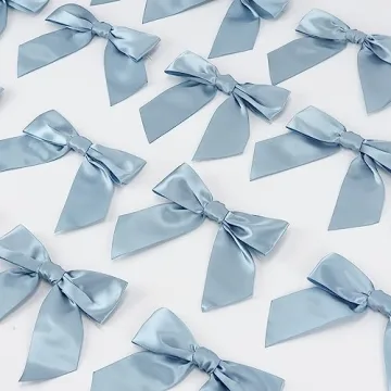 AIMUDI Dusty Blue Bows 36 Pack for Weddings and Crafts