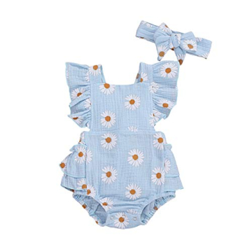MA&BABY Floral Cotton Baby Girls Romper - Comfort & Style for Summer