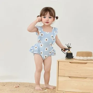 MA&BABY Girls Floral Cotton Romper - Adorable Design