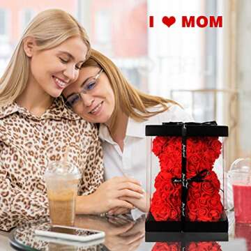 Handcrafted Rose Bear Gift for Women - Perfect for Any Occasion