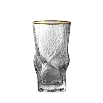 EVEREST GLOBAL Whisky Glasses Set of 4 - Unique Creative Twist Scotch Glasses