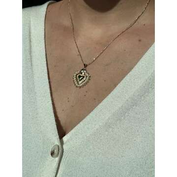 Sacred Heart of Jesus Necklace, Sacred Heart Necklace, Immaculate Heart of Mary Necklace, Flaming Heart, Women Gifts, Religious Gifts, Gold Heart of Jesus Necklace, Sacred Heart Pendant, Catholic Gift