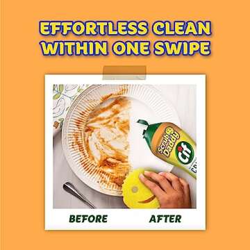 Scrub Daddy Sponges & Cif All Purpose Cleaner, Lemon - Non Scratch Sponges for Kitchen + Bathroom - Scrubber and Multipurpose Cleaner Cream - Cleaning Supplies Kit
