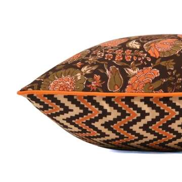 Ridhi Burgundy Preppy Grandmillennial Pillow Covers Set