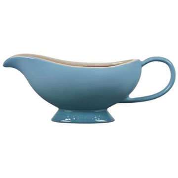 Le Creuset Gravy Boat – 16 oz Stoneware in Stunning Caribbean Blue