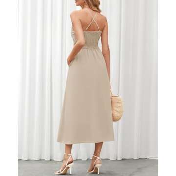 BTFBM Summer Spaghetti Strap Maxi Dress for Women