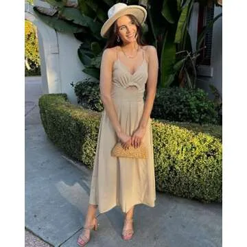 BTFBM Summer Spaghetti Strap Maxi Dress for Women