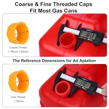 Gas Can Spout Replacement Kit with Caps - 6 Yellow