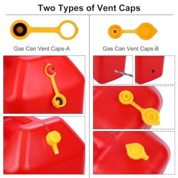 Gas Can Spout Replacement Kit with Caps - 6 Yellow