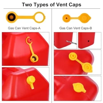 Gas Can Spout Replacement Kit with Caps - 6 Yellow