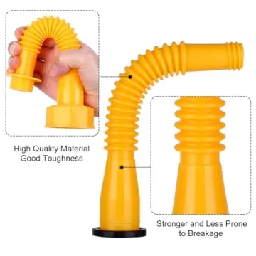 Gas Can Spout Replacement Kit with Caps - 6 Yellow