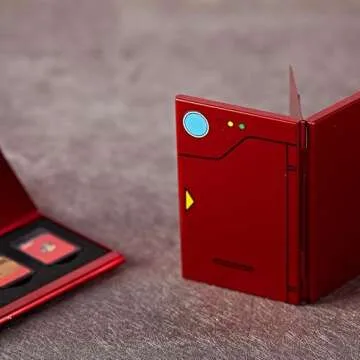 FUNLAB Switch Game Case Compatible with Nintendo Switch(OLED/Lite) Games Holder, Metal Game Card Case with 6 game storage – Red