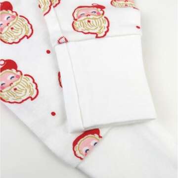 HonestBaby Holiday 2-Piece Pajamas Sleepwear PJs 100% Organic Cotton for Baby, Toddler, Kids, Ho Ho Ho