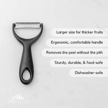 A Bar Above Professional Quality Citrus Peeler, Fruit Peeler, for Oranges and Lemons, Premium Stainl...