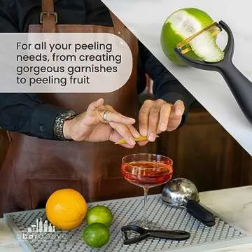 A Bar Above Professional Quality Citrus Peeler, Fruit Peeler, for Oranges and Lemons, Premium Stainless Steel Bar Tool, Garnish Citrus Zester, Professional Grade Bar Tools, Orange Peel, for Cocktails