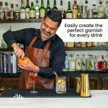 A Bar Above Professional Quality Citrus Peeler, Fruit Peeler, for Oranges and Lemons, Premium Stainless Steel Bar Tool, Garnish Citrus Zester, Professional Grade Bar Tools, Orange Peel, for Cocktails