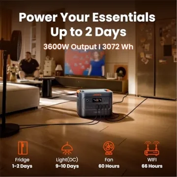 Jackery HomePower 3000 Portable Power Station with AC Cable, 3600W Output, 3072Wh Capacity for Home ...
