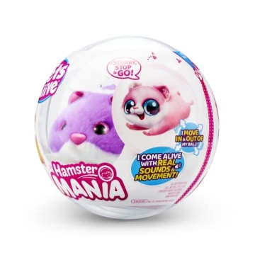 Pets Alive Hamstermania Interactive Purple Hamster Toy for Kids