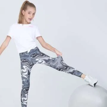 Quedoris Girls Printed Leggings - Kids Yoga Pants