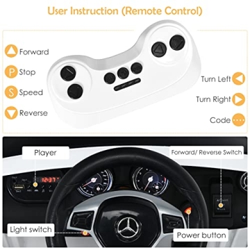 12V Electric Kids Mercedes Benz Ride-On Car with Remote Control
