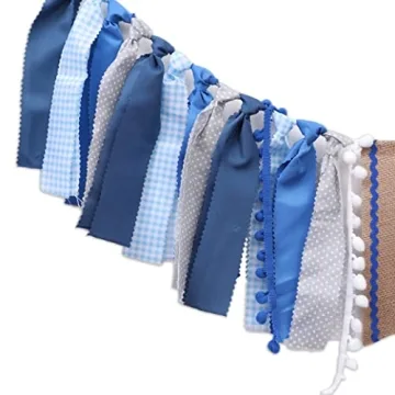 High Chair Banner Boy First Birthday Celebration Decoration