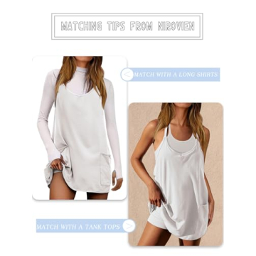 Nirovien Women Mini Romper Dress for Summer Sports & Casual Wear