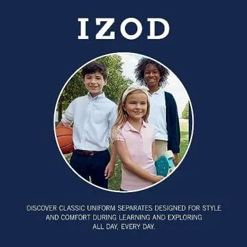 IZOD Boys' School Uniform Twill Khaki Pants, Flat Front & Comfortable Waistband, 18
