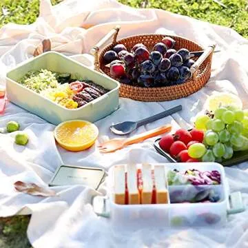 Stylish Stackable Bento Box for Adult Meals and Snacks