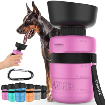 lesotc Dog Water Bottle Portable Dispenser for Outdoor Activities