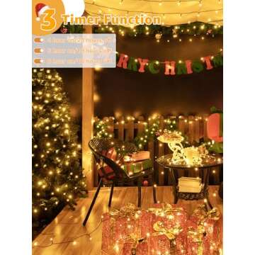 BrightChristmas 1000 LED 328 FT Christmas Lights, Waterproof Outdoor String Lights with Remote and Timer, Christmas Tree Lights with 8 Modes Dimmable, Fairy Lights for Holiday Decor (Warm White)