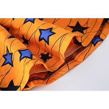 Hybrid Fashionista Skirts for Women African Skater Skirts - A Line Flared Skirt Reg & Plus Size (12, BlueStarYellowV605)