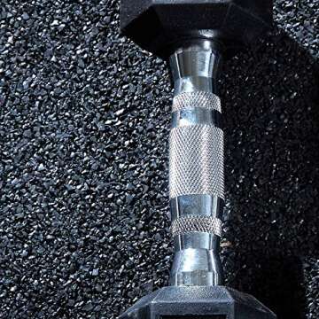 WF Athletic Supply Rubber Coated Solid Steel Cast-Iron Pair Dumbbells, Rubber Hex Dumbbells, Hex Weights Dumbbells for Muscle Toning, Full Body Workout, Home Gym Dumbbells, Pair