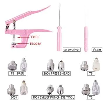 Swiftrans 300 Sets Snap Buttons and Snap Pliers, T5 Plastic Metal Snap Fasteners, Colorful Starter Fasteners Kit Resin Snaps No-Sew Buttons for Sewing Clothing and Crafting with Storage Containers