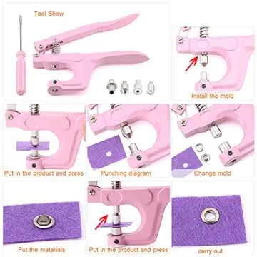 Swiftrans 300 Sets Snap Buttons and Snap Pliers, T5 Plastic Metal Snap Fasteners, Colorful Starter Fasteners Kit Resin Snaps No-Sew Buttons for Sewing Clothing and Crafting with Storage Containers